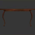 Elegant Oval Shaped Wooden Dining Table With Curved Legs And Ball Feet
