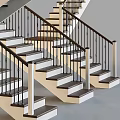 Modern Staircase Design With Wooden Treads And Metal Railings Interior