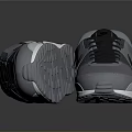 Gray And White Sports Sneakers With Black Laces And Treaded Sole