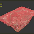 Construction Site Aerial View With Excavation Area Road Layout And Buildings