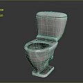Modern Ceramic Toilet With Standard Tank And Comfortable Seat For Bathroom