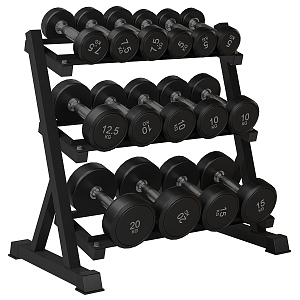 Modern Dumbbell Group Dumbbell Rack Sporting Goods Fitness Equipment 3d model