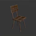 Rustic Wooden Leisure Chair With Simple Design And Solid Wood Seat Backrest Frame