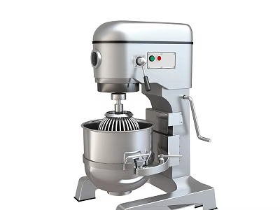 Stainless Steel Heavy Duty Commercial Kitchen Stand Mixer With Mixing Bowl And Control Panel 3d model