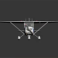 Aerospace White Aircraft Model With Blue Red Details And Wing Structure