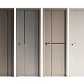 Modern Hinged Doors In Various Colors With Simple Design For Interior Use 3d model