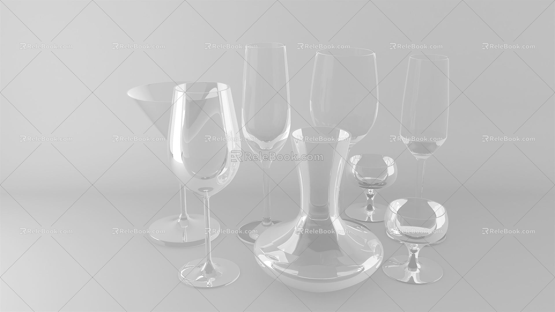 Modern Wine Glass model