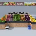 Supermarket shelf display case 3d model