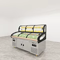 Commercial Display Freezer With Stainless Steel Body And Glass Door For Vegetable Storage