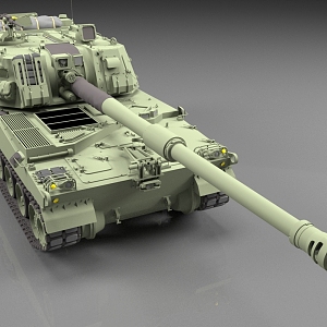 k9a3 self-propelled howitzer tank self-propelled gun 3d model