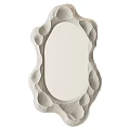 Unique Irregular Shaped Mirror With Textured Frame For Modern Home Decor