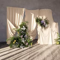 926 jw cream cloth curtain welcome area wedding sketty master and design material renderings 3d model