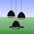 Modern chandelier 3d model