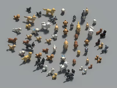 Modern Dog Integration Mammal Puppy Kitten Puppy 3d model Modern Dog Integration Mammal Puppy Kitten Puppy 3d model