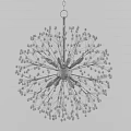 Modern Elegant Dandelion Shaped Golden Chandelier With Crystal Decorations And Branch Like Structure
