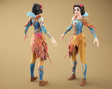 Snow White Disney Princess Snow White Virtual Characters Movie and TV Characters Seven Dwarfs 3d model