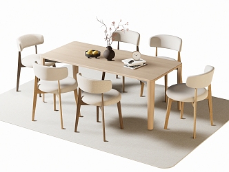 Dining Table and Chair Dining Chair 3d model