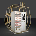 LR Brand Modern Display Shelf with Gold Frame and Multiple Layers for Product