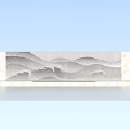 Scenic Feature Wall With Mountain Wave Patterns And Natural Stone Design