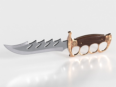 Knuckles Hunting Knife Dagger Knife 3d model