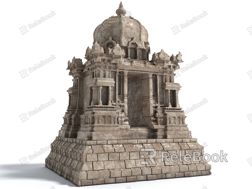 style single building style building tower classical architecture model