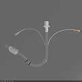 Medical Device Catheter With Blue And Yellow Tubes And Connecting Components