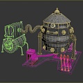 Industrial LOFT Engine Programmed Engine Generator 3d model