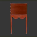 Red Console Cabinet Furniture With Multiple Drawers Cabinets And Curved Legs Design
