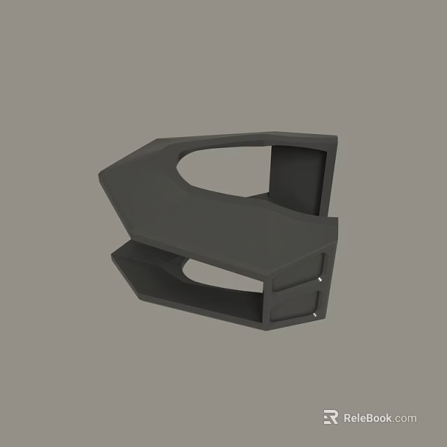Black Modern Geometric Abstract Structural Design With Sleek Multi Planar Surfaces 3d model 