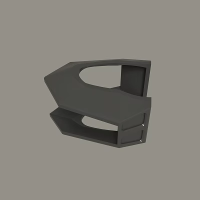 Black Modern Geometric Abstract Structural Design With Sleek Multi Planar Surfaces 3d model