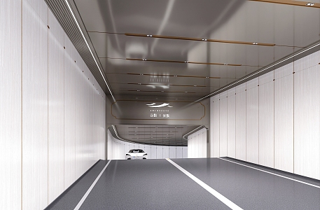 Underground parking garage entrance 3d model