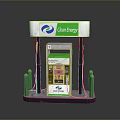 Clean Energy Fueling Station Pump Featuring Green Design And Brand Logo