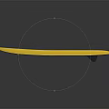 Yellow Paddle Board Design With Black Stripes And Modern Water Sports Features