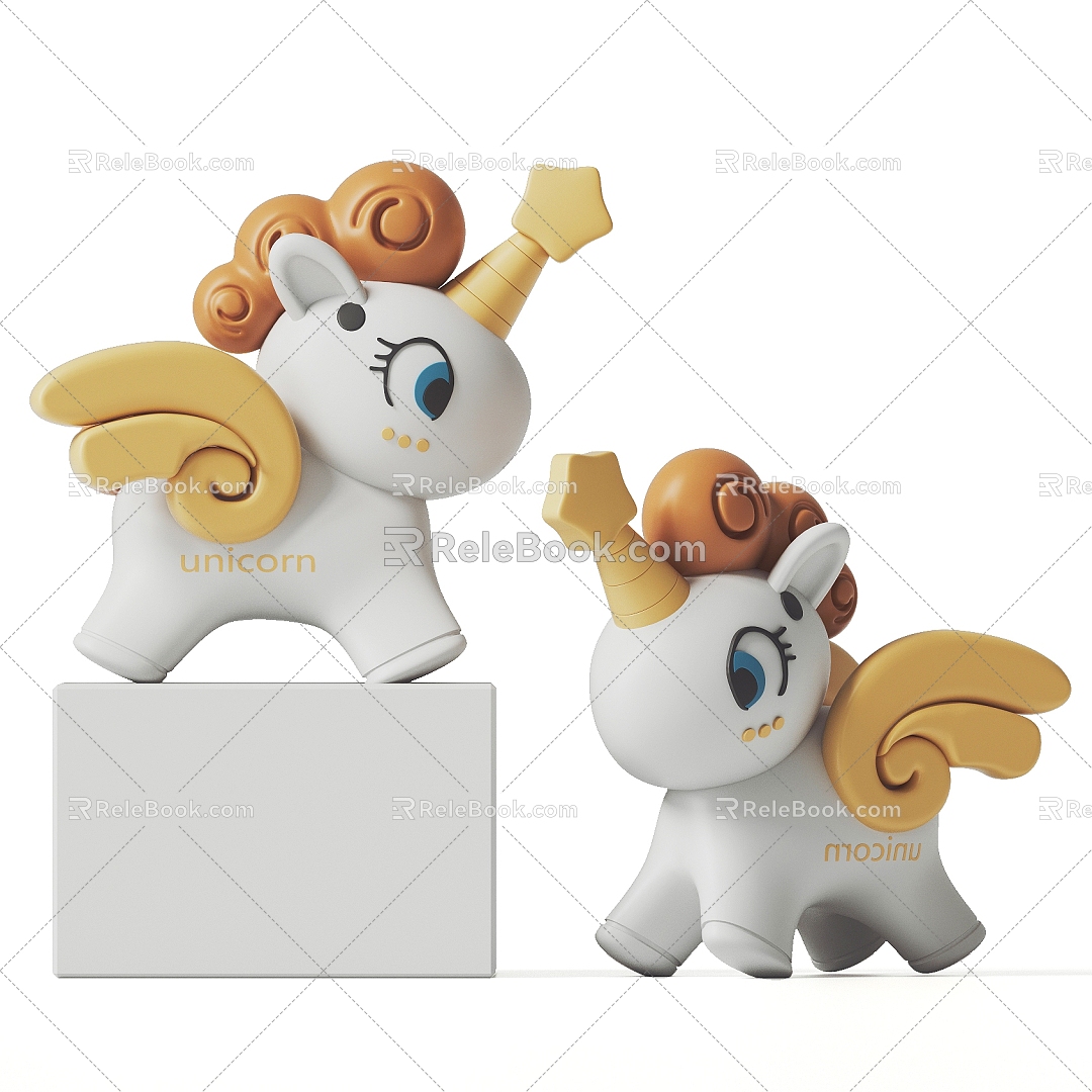 Unicorn Toy Doll Unicorn 3d model