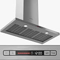 Modern Kitchen Appliances In Stainless Steel Featuring Refrigerator Microwave And Oven