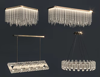 Modern crystal chandelier crystal lamp chandelier 3d model