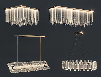 Modern crystal chandelier crystal lamp chandelier 3d model