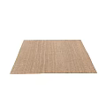 Natural Brown Woven Square Carpet with Textured Design for Living Room Home Decor