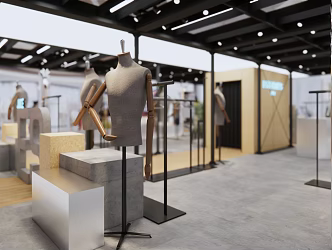 Modern pop-up shop Nakajima pop-up shop 3d model