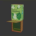 Kids Fun Adventure Green Paper Display Stand With White Flower Decorations