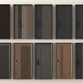Security Doors With Various Modern Designs Different Colors And Panel Styles 3d model