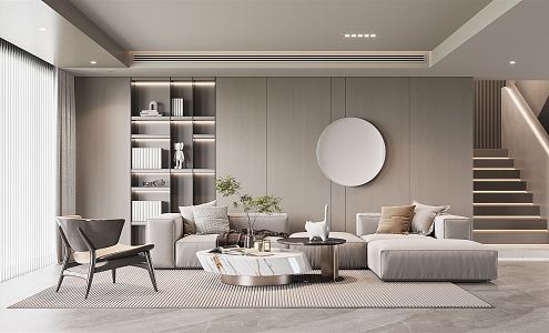 modern living room 3d model