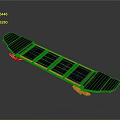 Black And Orange Streamlined Surfboard Sports Equipment With Textured Surface And Durable Design