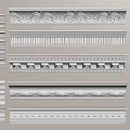 Jane Europe gypsum line gypsum line ceiling corner skirting line 3d model