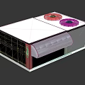 Carrier Air Conditioner Fan Unit With Dual Fans White Metal Casing And Red Accents