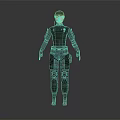 3D Human Character in Tactical Combat Armor with Military Style Gear and Suit