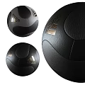 Adidas Black Medicine Balls As Sports Equipment With Leather Texture