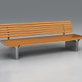 Wooden Outdoor Benches with Metal Frames Modern Design for Park Garden Use