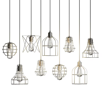 Industrial LOFT chandelier 3d model