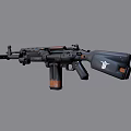 Modern Military Rifle With Wooden Stock Metal Barrel And Tactical Sights